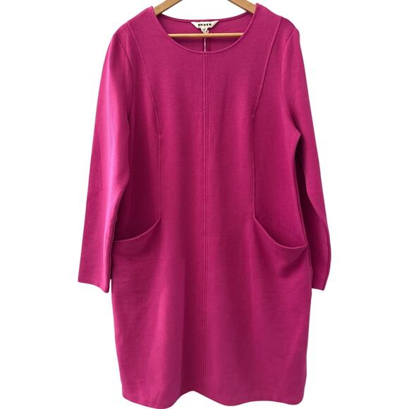 Boden Plus Ellen Ottoman Dress Pink Size 16-18 - Picture 3 of 10